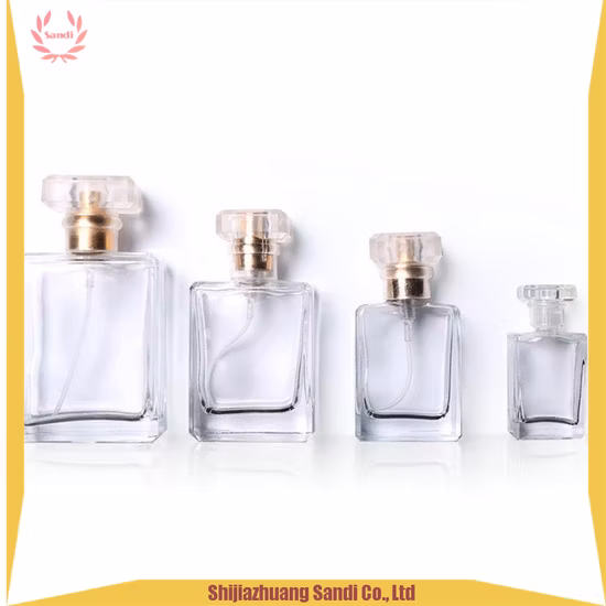 Botellas de perfume de cristal vacías del rociador del azul cobalto redondo de cristal 50ml